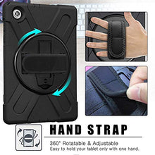 Laden Sie das Bild in den Galerie-Viewer, TSQQST Lenovo Tab M10 Plus Case 10.3" 2020 2nd Gen | Lenovo M10 Plus Case Kids Shockproof | Heavy Duty Rugged Case w/Stand Hand Shoulder Strap for TB-X606F/TB-X606X Tablet M10 FHD Plus Case | Black