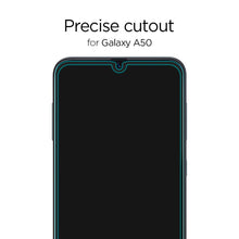 Laden Sie das Bild in den Galerie-Viewer, Spigen, Panzerglas Schutzfolie kompatibel mit Samsung Galaxy A50/M30s, Schwarz Volle Abdeckung, Kristallklar, 9H gehärtetes Glas, Antikratz, Glas 0.33mm, Galaxy A50/M30s Panzerglas (611GL26283)