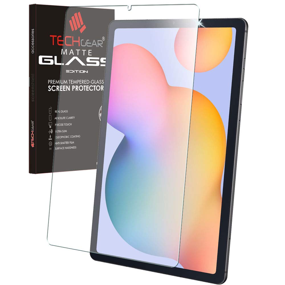 TECHGEAR Matt Panzerglas für Samsung Tab S6 Lite 10.4 Zoll, Matte Blendschutz Panzerglas Auflage, Gehärtetes Glas Displayschutzfolie kompatibel mit Samsung Galaxy Tab S6 Lite SM-P610 / P615