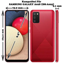Laden Sie das Bild in den Galerie-Viewer, AURSTORE Handyhülle Kompatibel Mit Samsung Galaxy A02S Hülle, Premium PU Leder Schutzhülle Abdeckung, Magnetverschluss,Tasche Leder Flip Case Brieftasche Etui für (Samsung A02s, Schwarz Book)
