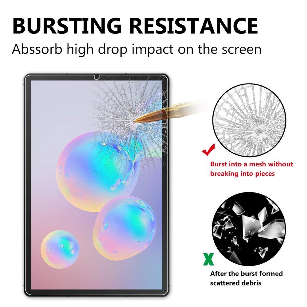 NUPO Panzerglasfolie für Samsung Galaxy Tab S6 Lite 10.4 2020, 9H Härte Panzerglas Folie, Panzerfolie, 2.5D Tempered Glas Schutzglas, Hartglas Schutzfolie für Galaxy Tab S6 Lite 10.4 SM-P610/P615