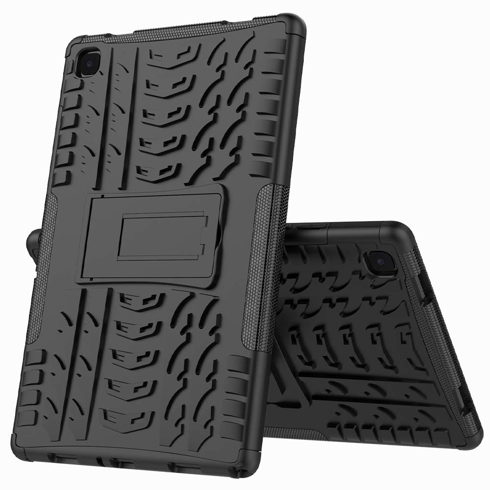 HoYiXi Tablette Hülle für Samsung Galaxy Tab A7 10.4 2020 Stoßfeste Doppelte Schutzhülle mit Ständer Anti-Drop Cover Case für Samsung Galaxy Tab A7 2020 T500/T505 - schwarz