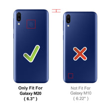 Laden Sie das Bild in den Galerie-Viewer, HOOMIL Handyhülle für Samsung Galaxy M20 Hülle, Premium PU Leder Flip Schutzhülle für Samsung Galaxy M20 Tasche, Schwarz