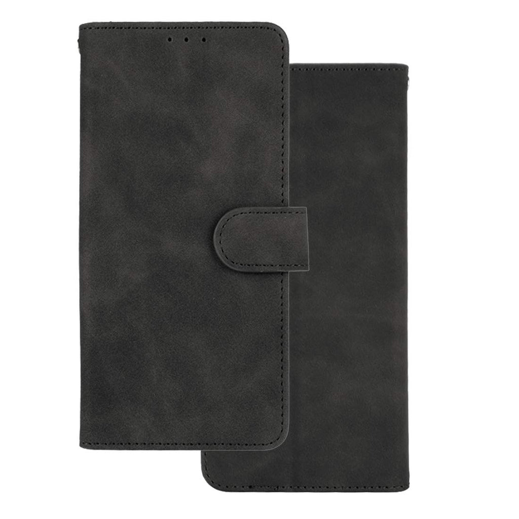 GOKEN Leder Folio Hülle für Oppo A74 5G / Oppo A54 5G, Lederhülle Brieftasche Mit Kartensteckplätzen, Premium Flip PU/TPU Handyhülle Schutzhülle Case Cover mit Ständer Funktion (Schwarz)