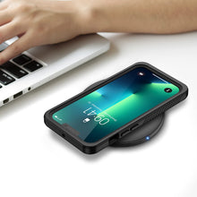 Laden Sie das Bild in den Galerie-Viewer, Lanhiem für iPhone 13 Pro Hülle (6.1"), iPhone 13 Pro Case IP68 Wasserdicht Handy Hülle 360 Grad Schutzhülle, Stoßfest Staubdicht Outdoor Panzerhülle mit Eingebautem Displayschutz, Schwarz