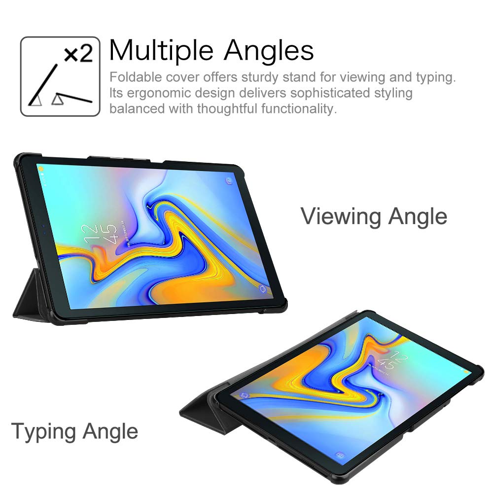 Fintie Hülle für Samsung Galaxy Tab A 10.5 2018 - Ultra Schlank Superleicht Schutzhülle mit Auto Schlaf/Wach Funktion für Galaxy Tab A 10.5 Zoll SM-T590/T595 Tablet-PC, Schwarz
