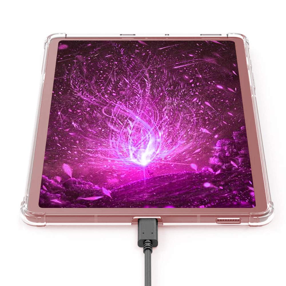 SDTEK Schutzhülle Kompatibel mit Samsung Galaxy Tab S6 Lite Extra Schutz Gel Bumper Soft Silikon Klar