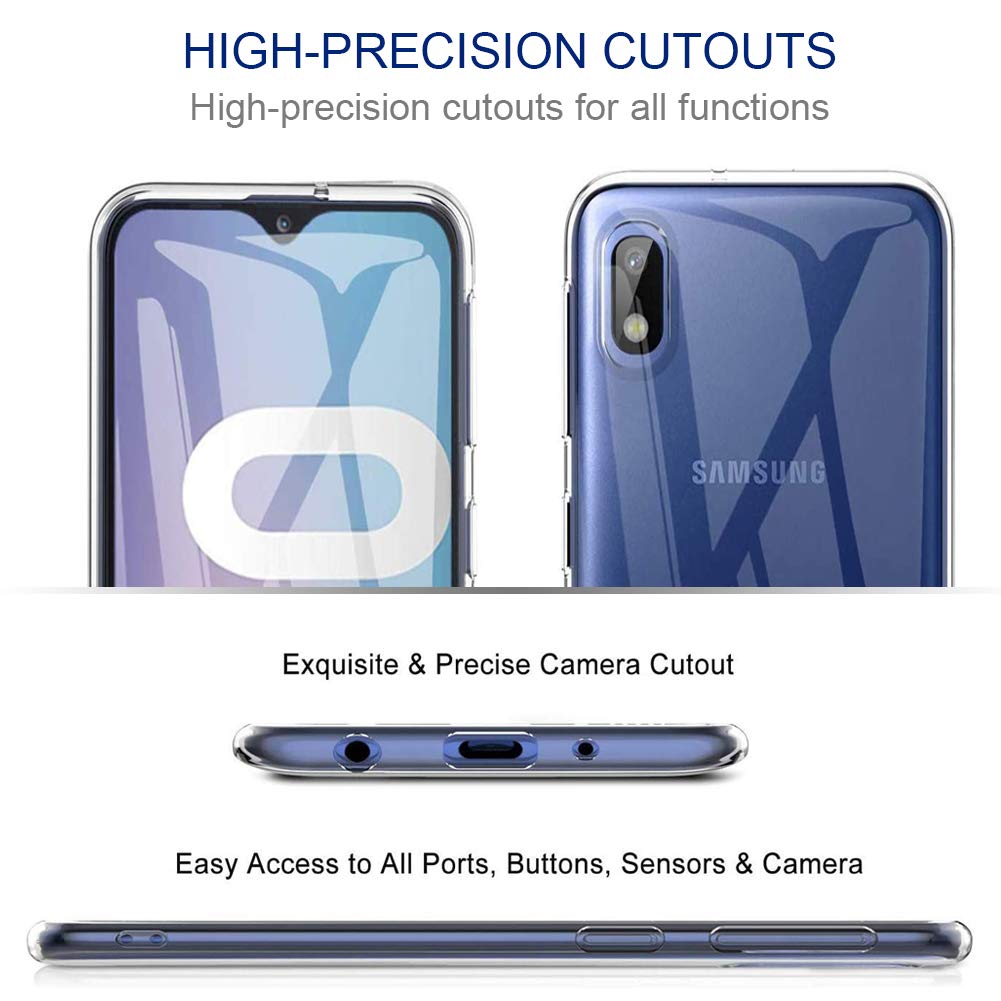Amonke Hülle Durchsichtige Für Samsung Galaxy A10, Silikon Transparent Handyhülle für Samsung Galaxy A10, Ultra Dünn TPU Case Cover Durchsichtige Handytasche Schutzhülle Samsung Galaxy A10
