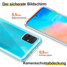 Laden Sie das Bild in den Galerie-Viewer, wsky Crystal Clear Hülle Kompatibel mit Samsung Galaxy A51, HD Transparent Anti-Gelb & Soft Silikon Hybrid Handyhülle, Kratzfest Durchsichtige Schutzhülle für Samsung A51