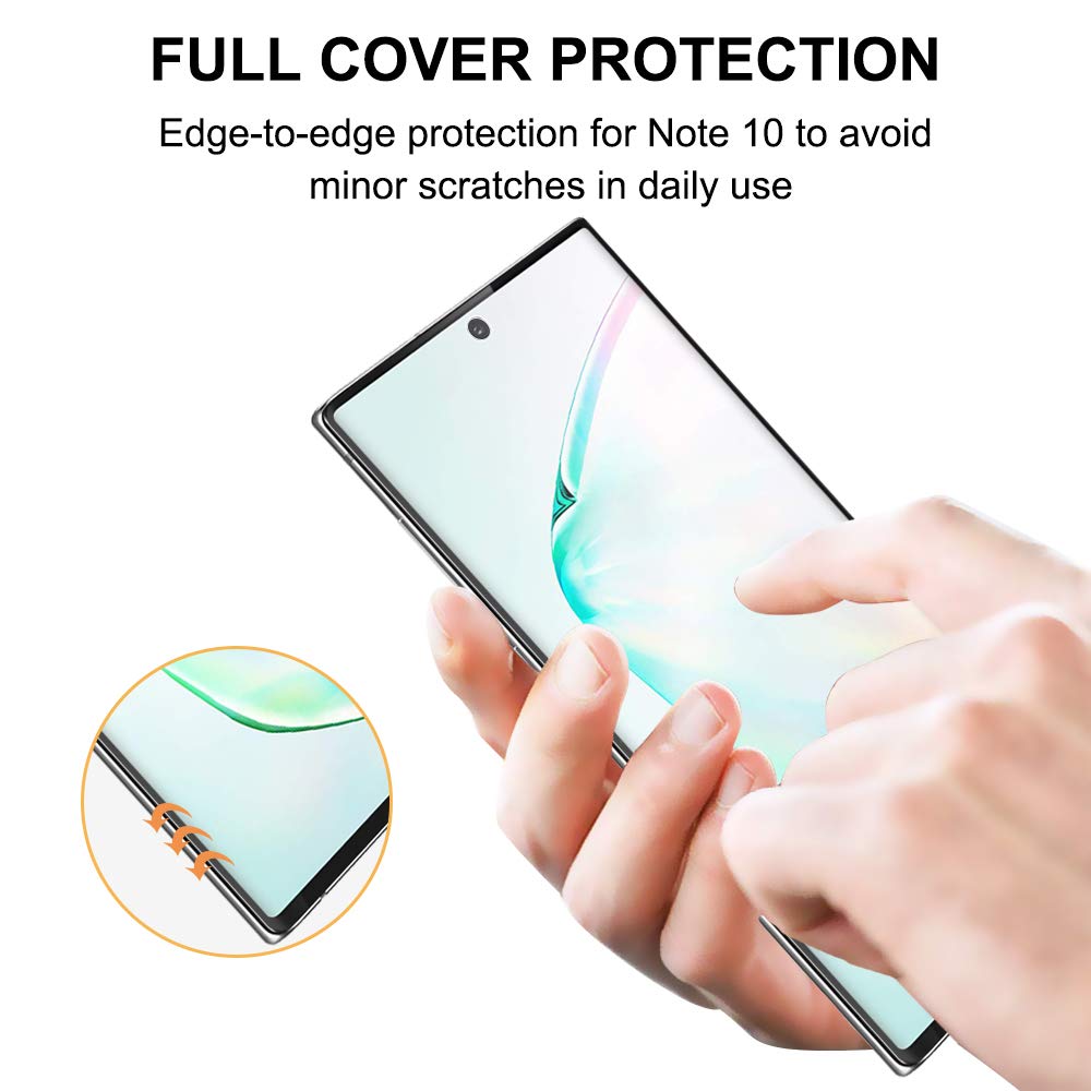 Semriver Panzerglas Schutzfolie kompatibel mit Samsung Galaxy Note 10 3D Touch Vollständige Abdeckung 9H Härte Displayschutzfolie Panzerglasfolie Fingerabdruck Anerkennung Screen Protector