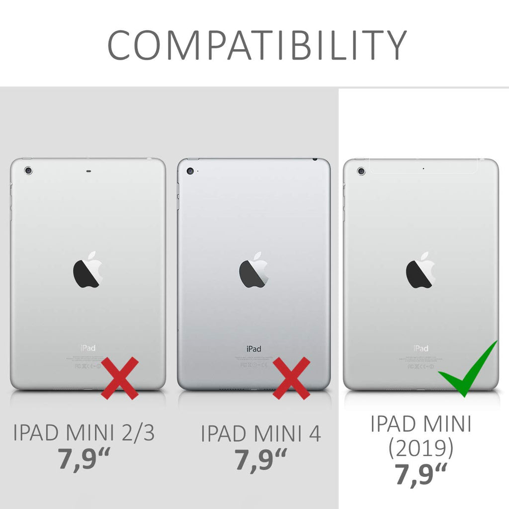 kwmobile Hülle kompatibel mit Apple iPad Mini 5 (2019) - Silikon Tablet Cover Case Schutzhülle Schwarz Transparent