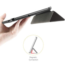 Laden Sie das Bild in den Galerie-Viewer, EasyAcc Hülle Kompatibel mit Samsung Galaxy Tab A 10.1 2019 T510/T515 - Ultra Dünn mit Standfunktion Slim PU Leder Smart Schutzhülle Kompatibel mit Samsung Galaxy Tab A 10.1 Zoll 2019, Schwarz