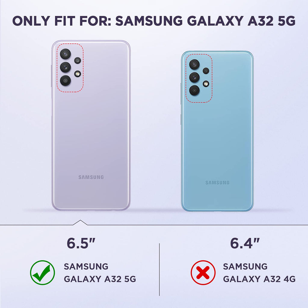 EasyAcc Klar Silikon Hülle Kompatibel mit Samsung Galaxy A32 5G, Dünne Weiche Transparent TPU Schutzhülle Slim Hülle Klar