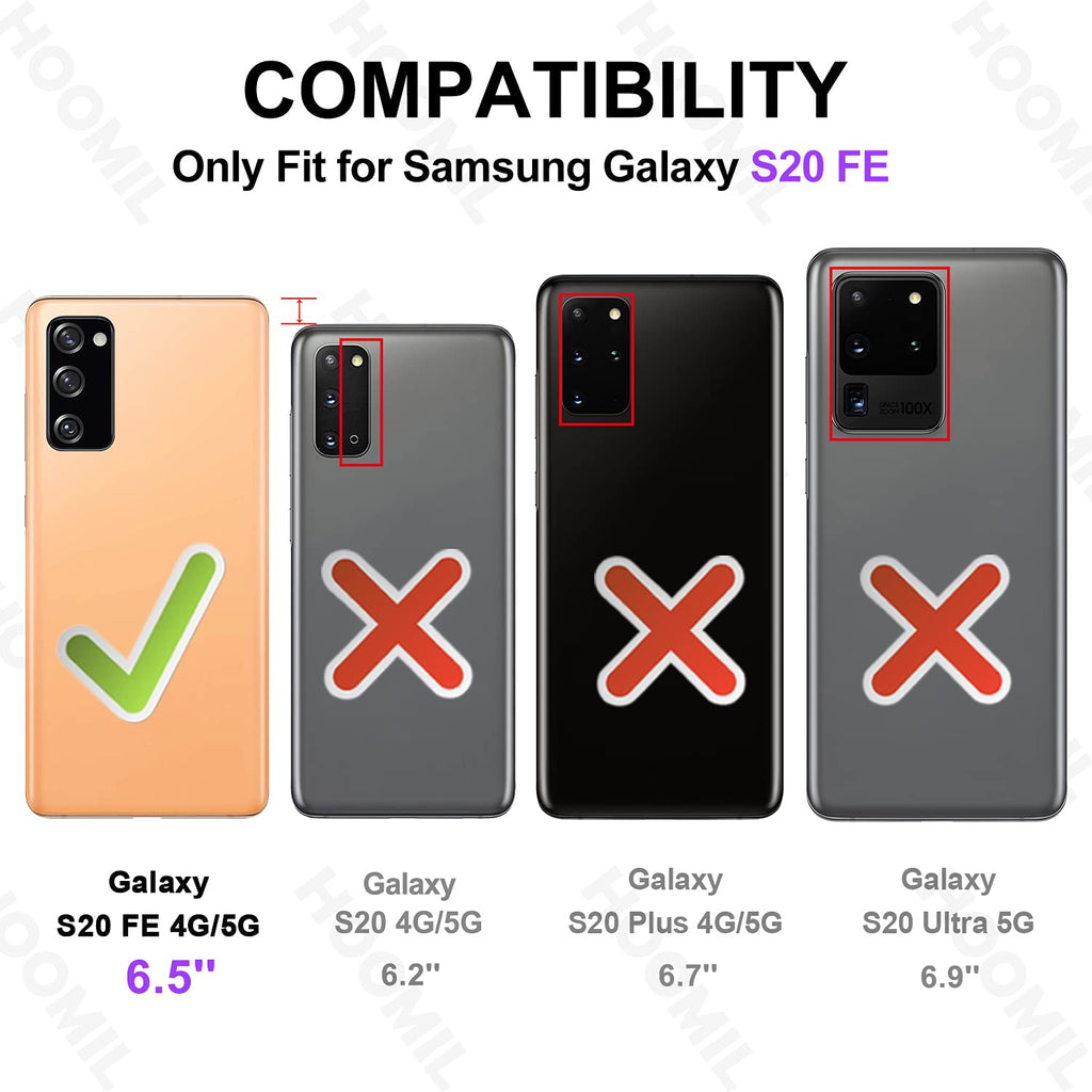 HOOMIL für Samsung Galaxy S20 FE Hülle, Premium Leder Flip Case Handyhülle für Samsung S20 FE Hülle (Schwarz)
