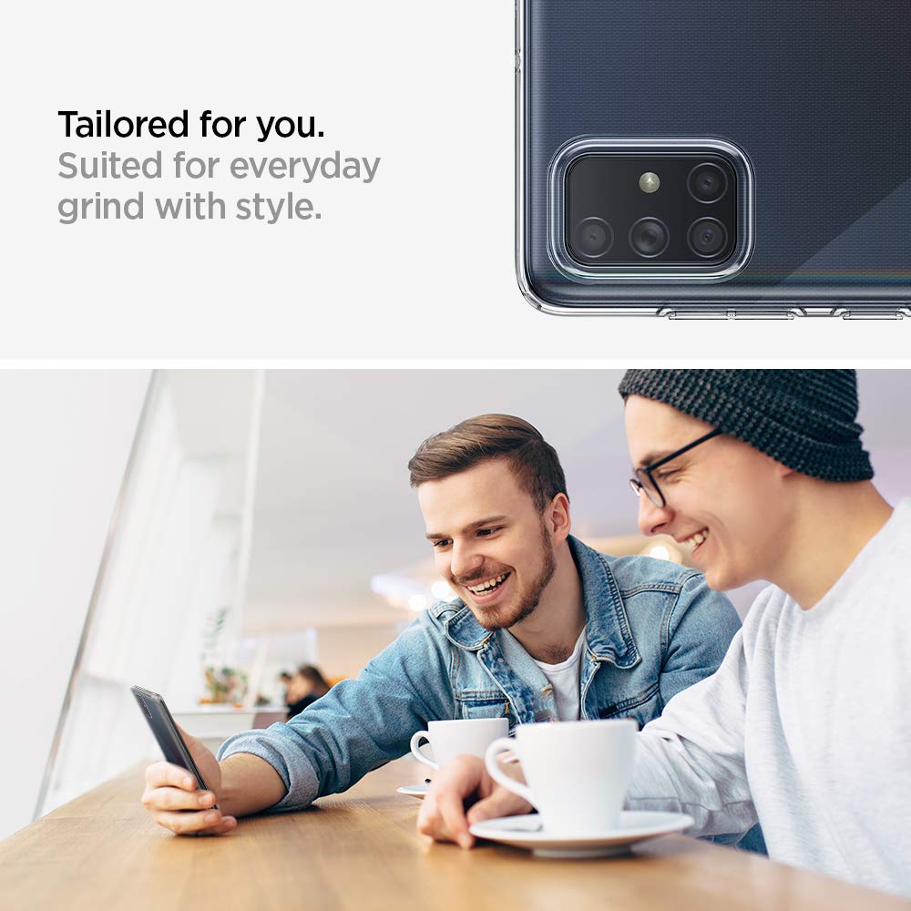 Spigen Liquid Crystal Hülle Kompatibel mit Samsung Galaxy A71 -Crystal Clear