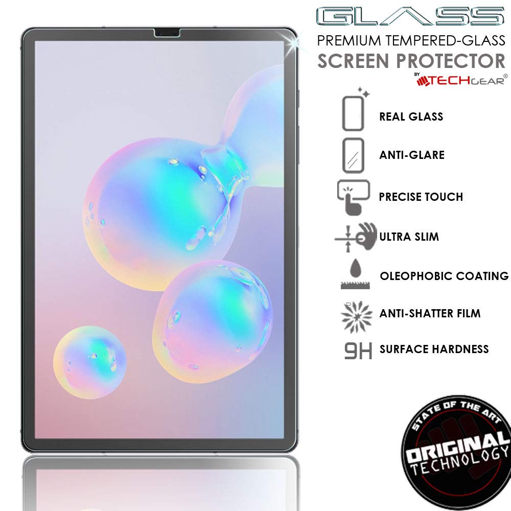 TECHGEAR Galaxy Tab S6 10,5 Matt Panzerglas (SM-T860 SM-T865 Serie) - Matte Blendschutz Panzerglas Auflage, Original-gehärtetes Glas-Displayschutzfolie kompatibel mit Samsung Galaxy Tab S6 10,5