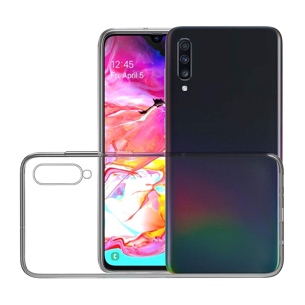 AICEK Hülle Compatible für Samsung Galaxy A70 Transparent Silikon Schutzhülle für Samsung A70 Case Clear Durchsichtige TPU Bumper Galaxy A70 Handyhülle (6,7 Zoll)