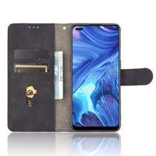 Laden Sie das Bild in den Galerie-Viewer, GOGME Leder Hülle für Oppo Reno 4 5G(Reno4 5G) Hülle, Premium PU/TPU Leder Folio Hülle Schutzhülle Handyhülle, Flip Case Klapphülle Lederhülle mit Standfunktion & Kartensteckplätzen, Schwarz