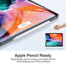 Laden Sie das Bild in den Galerie-Viewer, ESR Hülle kompatibel mit iPad Pro 12,9” 2020, Klare TPU Rückseitenabdeckung, Unterstützt kabelloses Laden für Apple Pencil, Dünne Rebound Soft Hülle, Klar Schwarz
