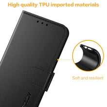 Laden Sie das Bild in den Galerie-Viewer, FMPCUON Handyhülle Kompatibel mit Samsung Galaxy S10 Plus Hülle Leder PU Leder Tasche,Flip Case Lederhülle Handyhülle Etui Handytasche Schutzhülle für Galaxy S10 Plus,Schwarz