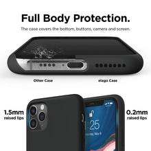 Laden Sie das Bild in den Galerie-Viewer, elago Liquid Silicone Case Kompatibel mit iPhone 11 Pro Max Hülle (6,5"), Silikon Handyhülle, Rundumschutz : 3-Layer Schutzhülle (Schwarz)