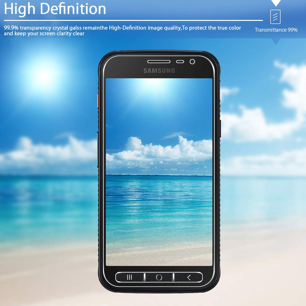 GEEMEE für Samsung Galaxy Xcover 4S/ 4 Panzerglas Schutzfolie Displayschutzfolie, 9H Filmhärte Gehärtetem Schutzglas Hohe Empfindlichkeit Panzerglas Displayschutzfolie (Transparent)