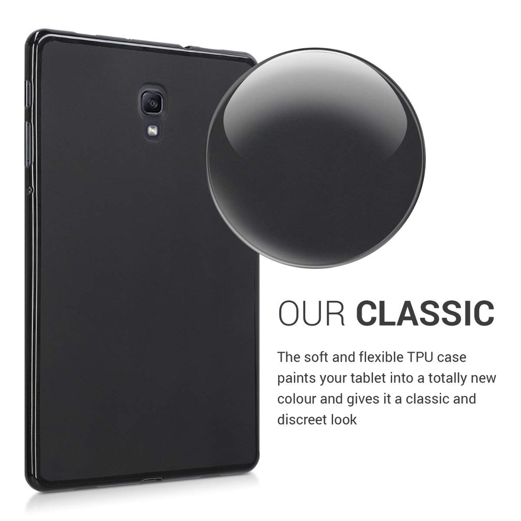 kwmobile Hülle kompatibel mit Samsung Galaxy Tab A 10.5 - Silikon Tablet Cover Case Schutzhülle Schwarz matt