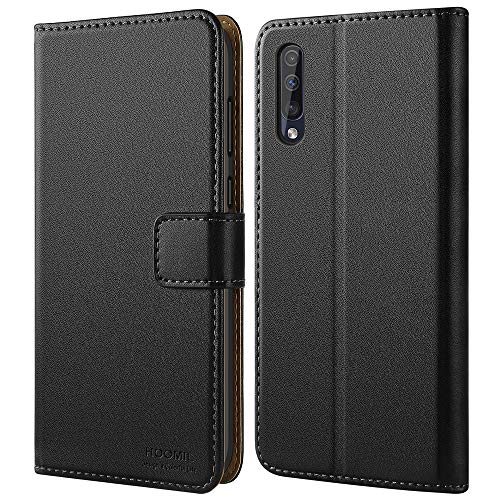 HOOMIL Handyhülle für Samsung Galaxy A50 Hülle, Samsung Galaxy A30s Hülle, Premium Leder Flip Schutzhülle für Samsung Galaxy A50/A30s Tasche, Schwarz