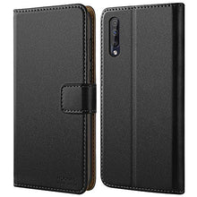 Laden Sie das Bild in den Galerie-Viewer, HOOMIL Handyhülle für Samsung Galaxy A50 Hülle, Samsung Galaxy A30s Hülle, Premium Leder Flip Schutzhülle für Samsung Galaxy A50/A30s Tasche, Schwarz