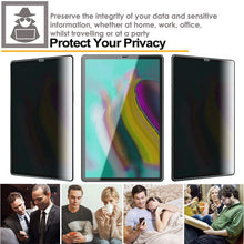 Laden Sie das Bild in den Galerie-Viewer, TECHGEAR Antispy Privatsphäre Panzerglas für Galaxy Tab S5e 10,5 (SM-T720 / SM-T725 Serie) - Privacy Panzerglas Displayschutzfolie aus gehärtetem Glas Kompatibel mit Samsung Galaxy Tab S5e 10,5 2019