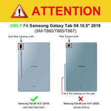 Laden Sie das Bild in den Galerie-Viewer, Fintie Tastatur Hülle für Samsung Galaxy Tab S6 10.5 2019 (Kompatibel mit S Pen kabelloser Ladefunktion) - Ultradünn Keyboard Case mit magnetisch Abnehmbarer drahtloser Deutscher Tastatur, Schwarz