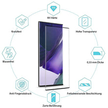 Laden Sie das Bild in den Galerie-Viewer, Carantee Panzerglas Schutzfolie für Samsung Galaxy Note 20 Ultra, 3D Vollständige Abdeckung 9H Panzerglasfolie, Anti-Bläschen, Kratzfeste HD Displayschutzfolie für Samsung Note 20 Ultra