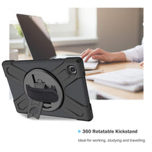 Laden Sie das Bild in den Galerie-Viewer, ProCase Hart Hülle für Galaxy Tab A7 10.4” 2020(SM-T500 T505 T507), Stoßfest Schutzhülle mit verstellbar Handschlaufe, Robust Heavy Duty Hybrid –Schwarz