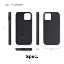 Laden Sie das Bild in den Galerie-Viewer, elago Liquid Silicone Case Kompatibel mit iPhone 12 Hülle & Kompatibel mit iPhone 12 Pro Hülle (6,1"), Hochwertiges Silikon, Rundumschutz Handyhülle : 3-Layer Struktur Schutzhülle (Schwarz)