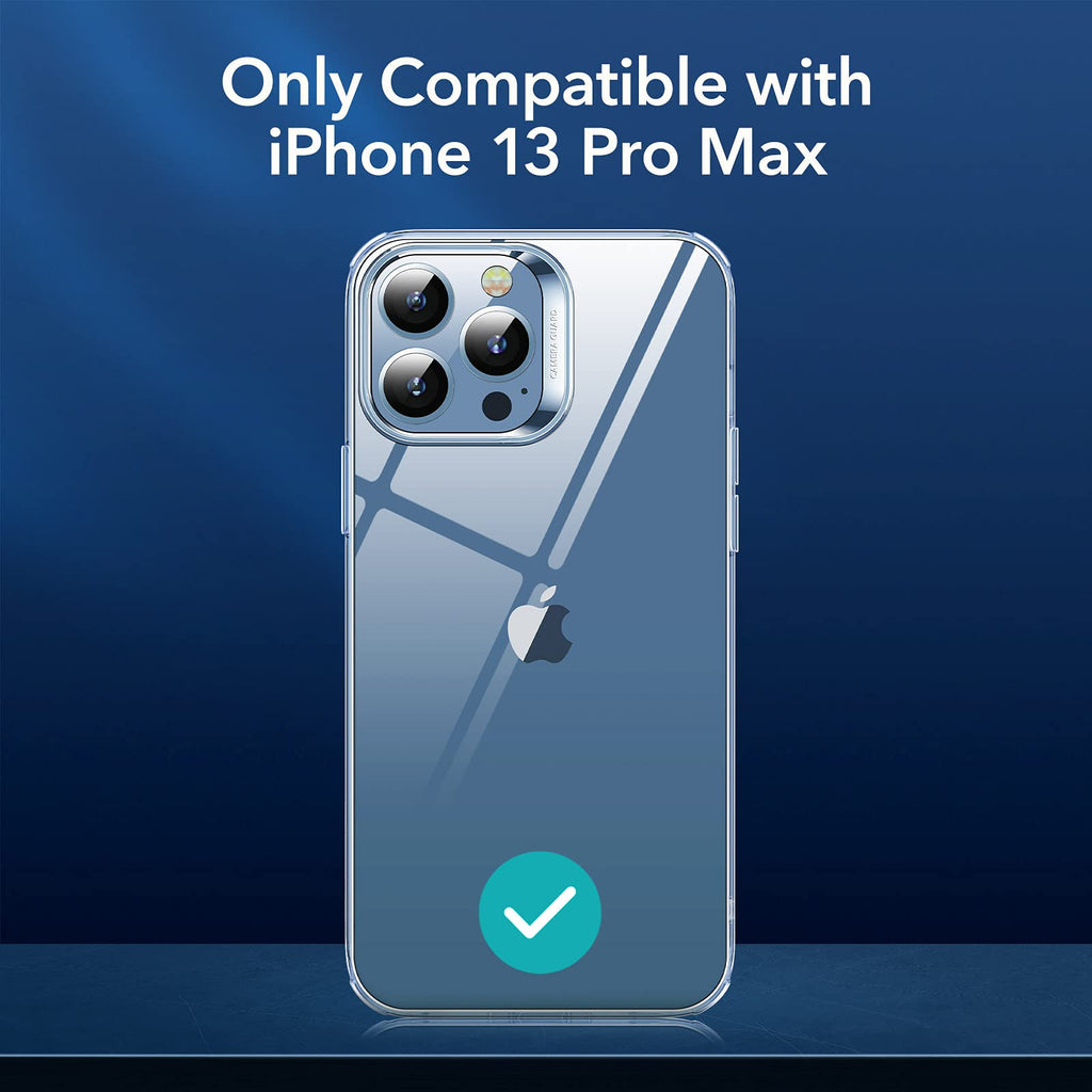 ESR Klare Silikon Hülle Kompatibel mit iPhone 13 Pro Max Hülle, Dünne Handyhülle, Kristallklare Schocksichere Schutzhülle, Transparentes Vergilbungsresistentes TPU, Klar