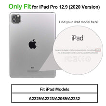 Laden Sie das Bild in den Galerie-Viewer, FSCOVER Hülle für iPad Pro 12,9 Zoll (5.Gen 2021/4. Generation 2020) 3 Layer Stoßfeste Robuste Schutzhülle für ipad 2021/2020 360 Drehbar Ständer Handschlaufe Schultergurt-Schwarz