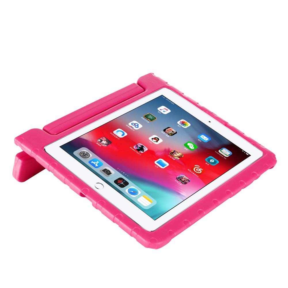 Kavon Kids Schutzhülle für iPad Pro 12,9 Zoll 2021/2020/2018, Griff umklappbar, stoßfest, leicht, EVA, für Kinder mit 12,9 Zoll (Rosa)