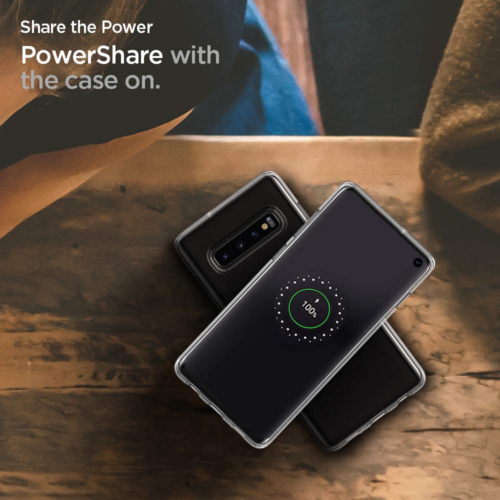 Spigen Liquid Crystal Hülle Kompatibel mit Samsung Galaxy S10 Plus -Crystal Clear