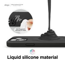 Laden Sie das Bild in den Galerie-Viewer, elago Liquid Silicone Case Kompatibel mit iPhone 13 Pro Max Hülle (6,7"), Hochwertiges Silikon, Rundumschutz Handyhülle : 3-Layer Struktur Schutzhülle, Kratzfestes Weiches Mikrofaserfutter (Schwarz)