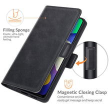 Laden Sie das Bild in den Galerie-Viewer, AKC Handyhülle Kompatibel mit Oppo A72 5G/A73 5G Hülle Fallschutz Handy-Ständer-Leder Flip Etui Handytasche Cover Echtleder Brieftasche-Schwarz