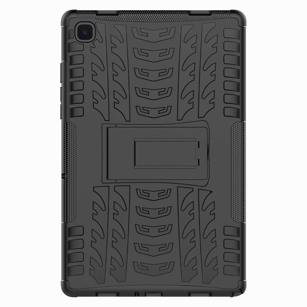 HoYiXi Tablette Hülle für Samsung Galaxy Tab A7 10.4 2020 Stoßfeste Doppelte Schutzhülle mit Ständer Anti-Drop Cover Case für Samsung Galaxy Tab A7 2020 T500/T505 - schwarz
