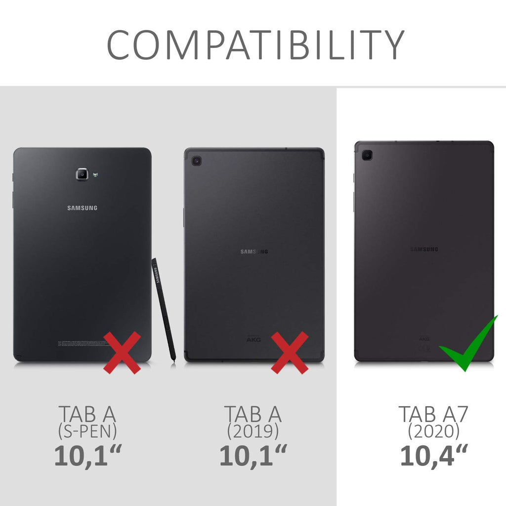 kwmobile Hülle kompatibel mit Samsung Galaxy Tab A7 10.4 (2020) - Silikon Tablet Cover Case Schutzhülle Schwarz