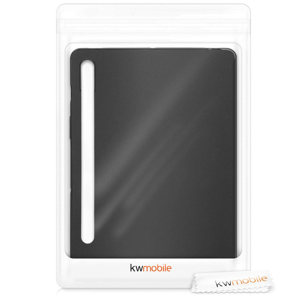 kwmobile Hülle kompatibel mit Samsung Galaxy Tab S7 - Silikon Tablet Cover Case Schutzhülle Schwarz matt