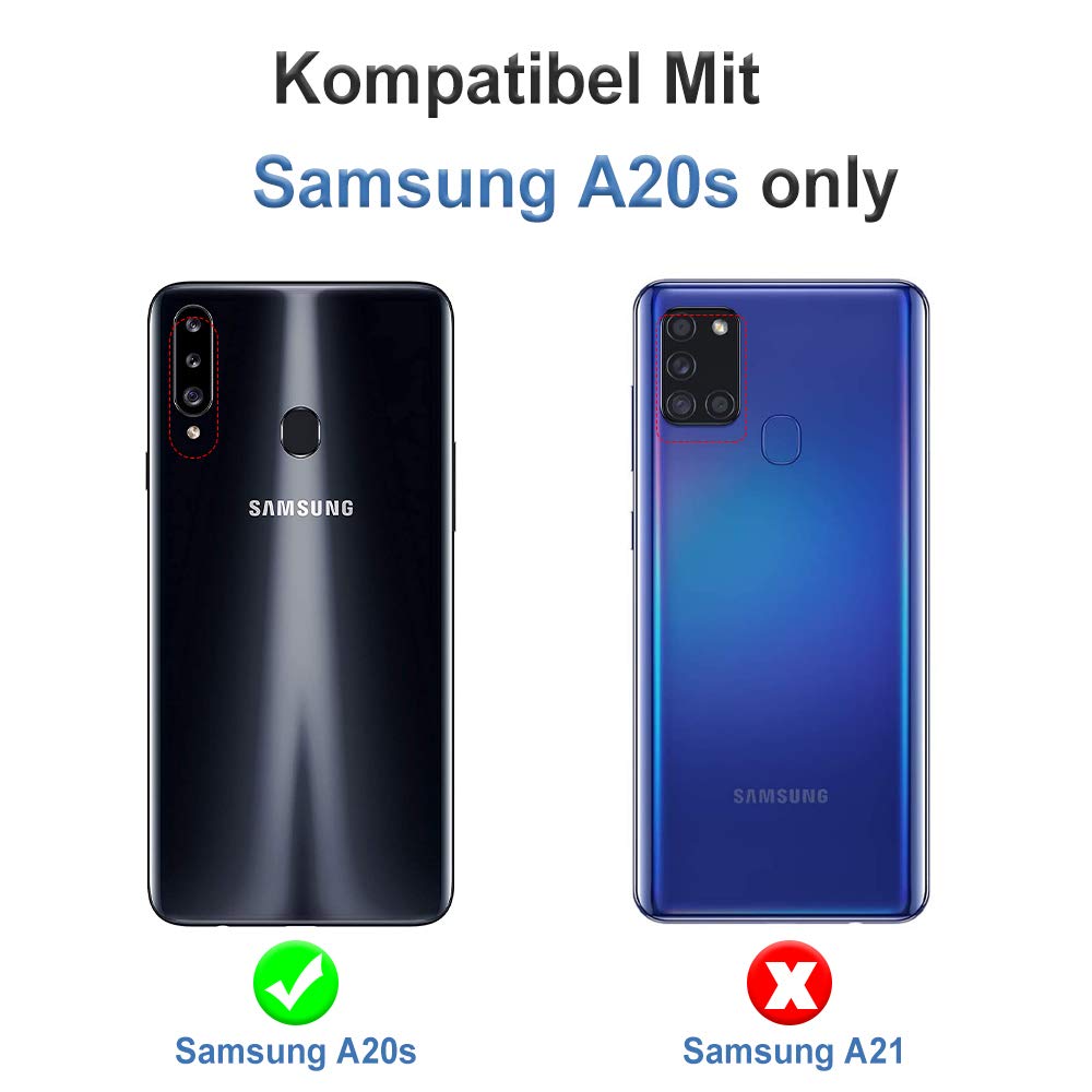 Whew Hülle Kompatibel mit Samsung Galaxy A20s, Anti-Vergilbung TPU Transparent Case Silikon Ultradünn Weich Schutzhülle, Kratzfest Stoßfest Durchsichtige Handyhülle Kompatibel mit Samsung Galaxy A20s