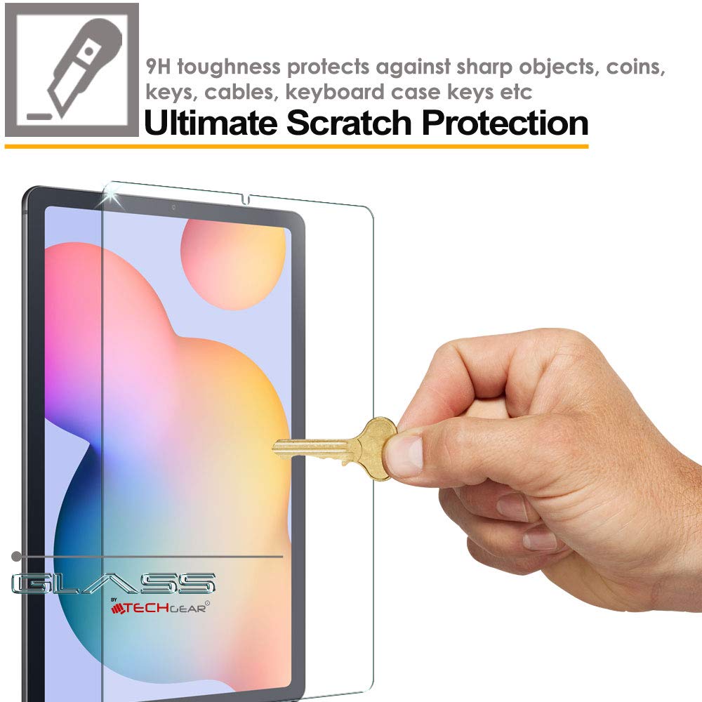 TECHGEAR Matt Panzerglas für Samsung Tab S6 Lite 10.4 Zoll, Matte Blendschutz Panzerglas Auflage, Gehärtetes Glas Displayschutzfolie kompatibel mit Samsung Galaxy Tab S6 Lite SM-P610 / P615