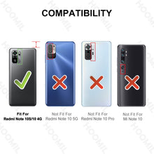 Laden Sie das Bild in den Galerie-Viewer, HOOMIL Handyhülle für Xiaomi Redmi Note 10 Hülle, Xiaomi Redmi Note 10S Hülle, Leder Tasche Flip Case Schutzhülle für Xiaomi Redmi Note 10/Note 10S Schwarz