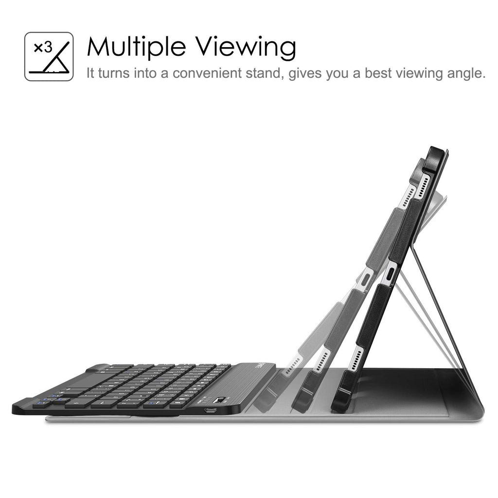Fintie Tastatur Hülle für Samsung Galaxy Tab S7 11 Zoll 2020 SM-T870 / SM-T875 Tablet-PC, Ultradünn leicht Schutzhülle mit magnetisch Abnehmbarer drahtloser Deutscher Bluetooth Tastatur, Schwarz