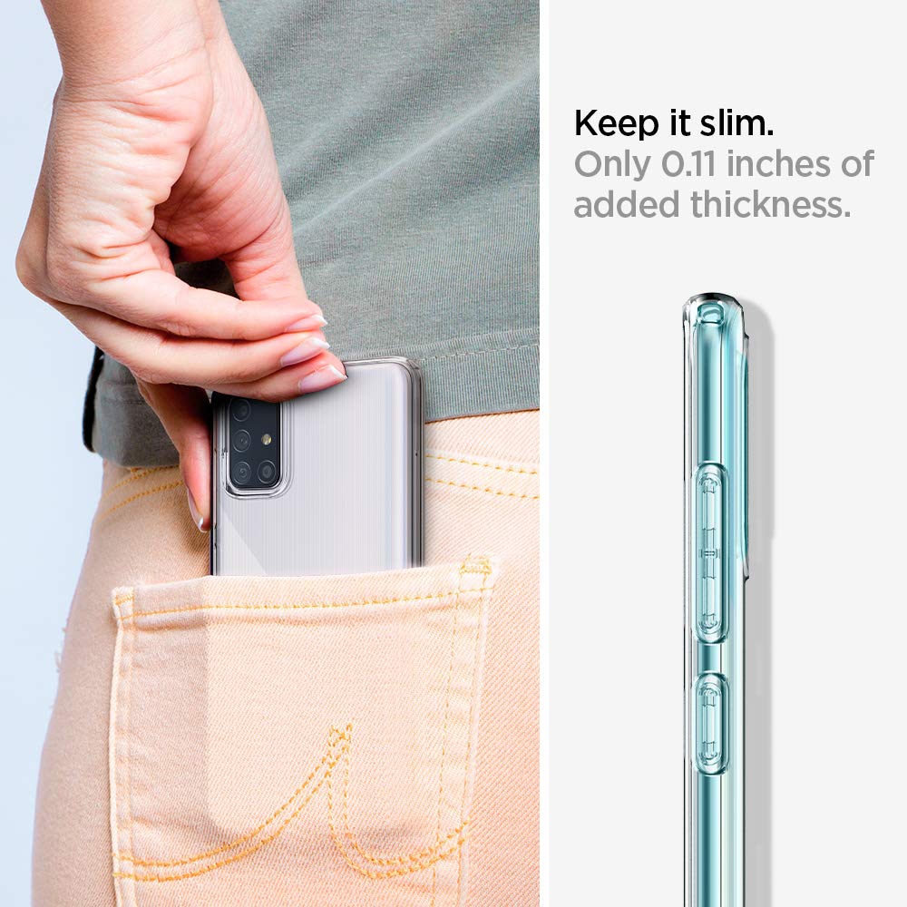 Spigen Liquid Crystal Hülle Kompatibel mit Samsung Galaxy A71 -Crystal Clear