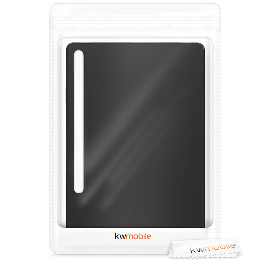 kwmobile Hülle kompatibel mit Samsung Galaxy Tab S7 Plus - Silikon Tablet Cover Case Schutzhülle Schwarz matt