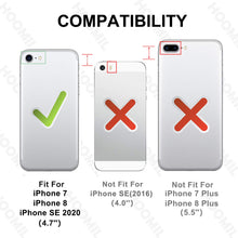 Laden Sie das Bild in den Galerie-Viewer, HOOMIL iPhone 7 Hülle, iPhone 8 Hülle, iPhone SE 2020 Hülle, Handyhülle iPhone 7 Tasche Leder Flip Case Brieftasche Etui Schutzhülle für Apple iPhone 7/8/SE 2020 Cover (4,7 Zoll) - Schwarz